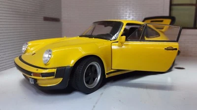 Porsche 911 Turbo Yellow 1974 3.0 Welly 1:24 Scale Diecast Metal Model Car 24043 - Image 1 of 4