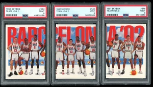 1991-92 Skybox - Barcelona Dream Team USA 3 Card Set - PSA 9 - Jordan Bird Magic - Picture 1 of 2