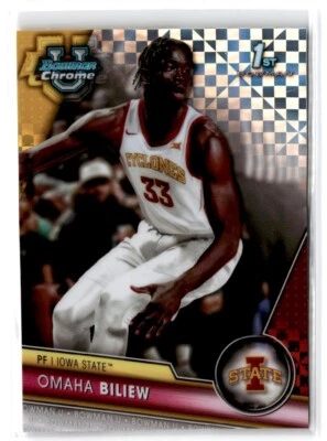 2023-24 Bowman Chrome U 1st Bowman Xfractor Omaha Biliew Iowa State Cyclones #32 - Image 1 of 2