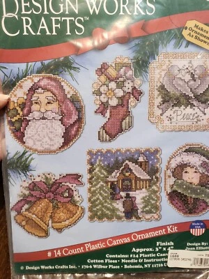 Design Works Crafts plastic Canvas Old World Christmas Ornament Kit Joan Elliott - Image 1 of 3