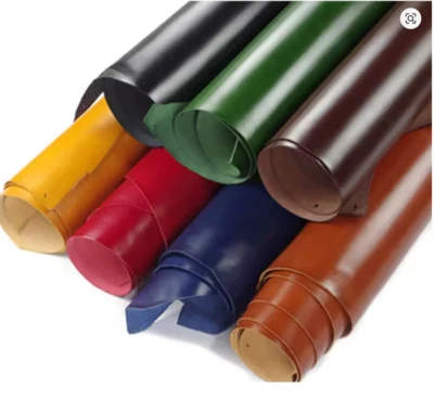 Material artesanal de cuero genuino de grano completo colorido Baver Foto 1 de 4