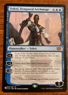 2014 Magic The Gathering Commander 2014 #19/337 Teferi, Temporal Archmage Used - Image 1 of 2