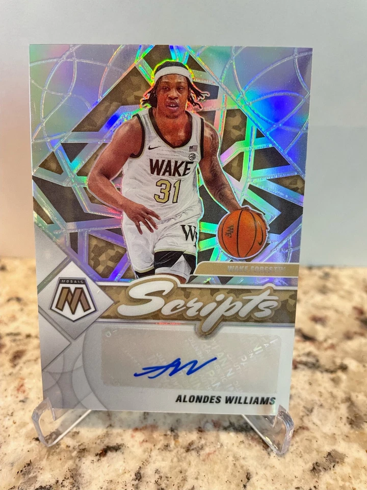 2022 Chronicles Mosaic Draft Alondes Williams Scripts Silver Prizm 85/99 #MS-AWI - Image 1 of 2