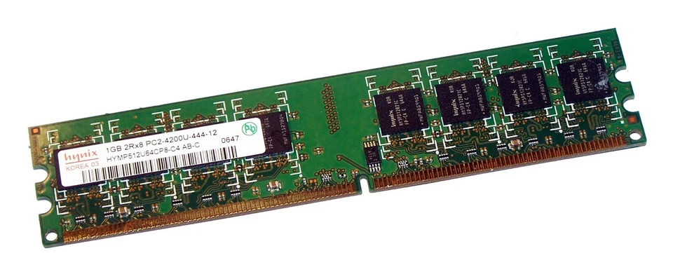 HYMP564U64CP8-C4-AB-C Hynix 512MB PC2-4200 DDR2-533MHz Non-ECC Unbuffered CL4 - Image 1 of 1