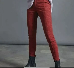 Designer Anthropologie Pilcro Jacquard Jeans Leggings Waist 26” BNWT RRP £98 - Picture 1 of 12