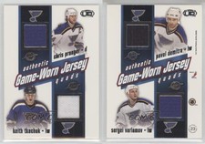 2002 Pacific Heads Up Game-Worn Jersey Quads Chris Pronger Keith Tkachuk #23 HOF