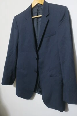 Chaqueta de traje a rayas Emporio Armani Italia Josh Line para hombre talla 48 Foto 1 de 4