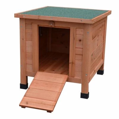 FEEL2HOME Katzenhütte XL Outdoor Katzenhaus Katzenhöhle Holz Wetterfest Bett Wurfkiste