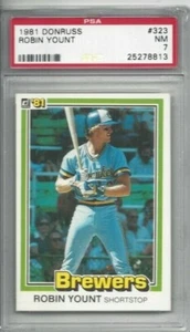 1981 Donruss baseball card #323 Robin Yount, Milwaukee Brewers graded PSA 7 - Picture 1 of 1