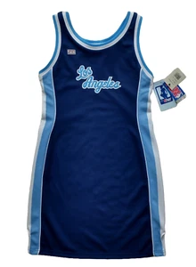 Vestido Jersey Para Mujer Los Angeles Lakers L Nuevo Con Etiquetas Madera Clásica Azul Retroceso - Imagen 1 de 3