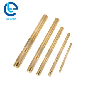5 Piece Brass Drift Punch Set 1/4" to 3/4" 67003 Knurled Handle - Picture 1 of 13