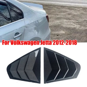 For Volkswagen Jetta 2012-18 Carbon Fiber Look Rear Window Louver Shutter Cover - Picture 1 of 3