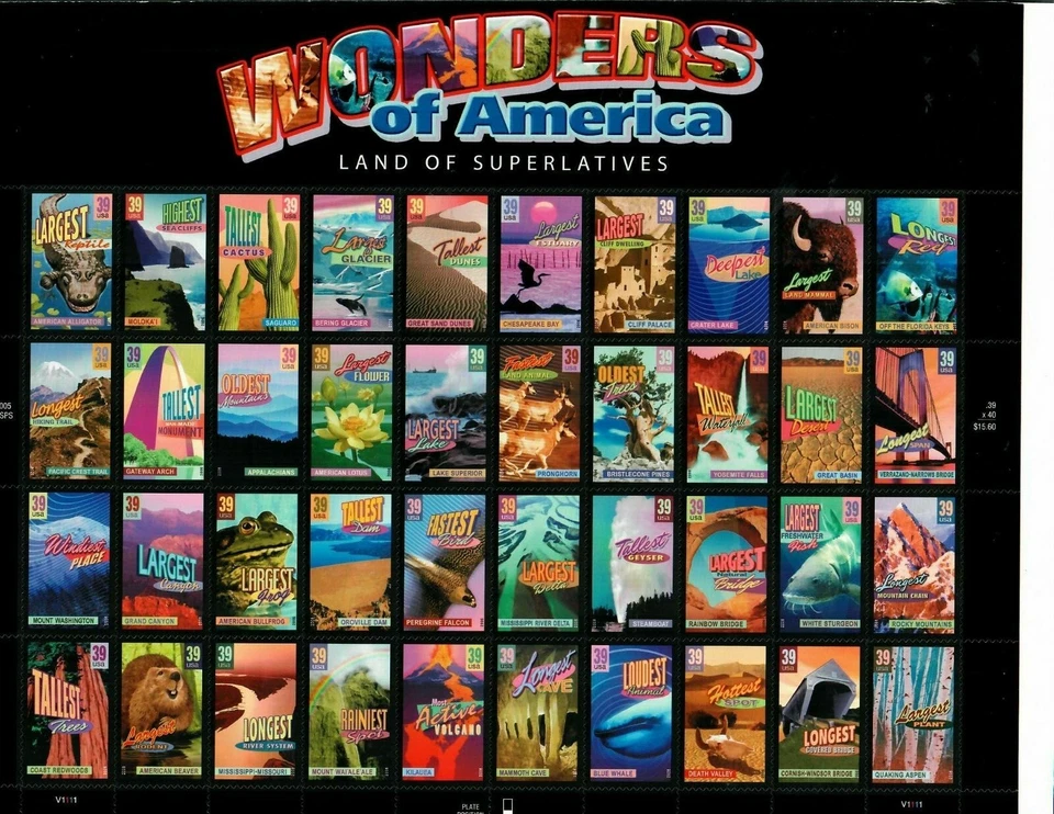Scott 4033-4072 39¢ Wonders of America MNH Free Shipping in the USA! - Image 1 of 1