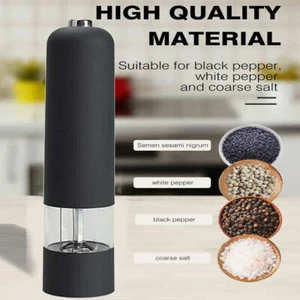 Automatic Electric Pepper & Salt Mill Grinder Peper Spice Adjustable Coarseness - Picture 1 of 9