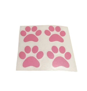 aufkleber pfoten pink 4 stk 3x3 cm - Bild 1 von 1