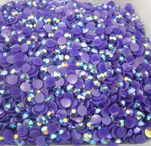 Arte en uñas gelatina púrpura oscuro AB resina multifacética espalda plana estrás 3 4 5 6 mm - Imagen 1 de 2