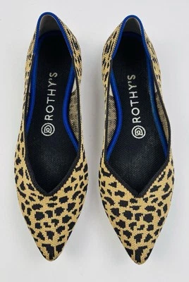 Zapatos planos informales Rothy's con estampado de guepardo tejido The Point talla 8 Foto 1 de 4