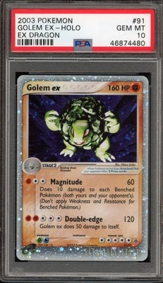 Pokemon Golem ex EX Dragon Holo Rare #91 PSA 10 Gem Mint - Image 1 of 2