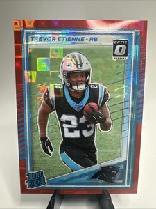 2025 Panini Donruss - Rated Rookie Trevor Etienne #326 Optic Preview Red Pandora - Bild 1 von 2