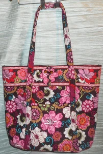 Bolso de Mano Vera Bradley Mod Floral Multicolor Doble Manija Cierre de Palanca Retirado - Imagen 1 de 22