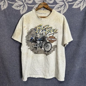 Harley Davidson Bad Boy Distressed grau T-Shirt 1987-1995 Erwachsene Large Motorrad - Bild 1 von 8