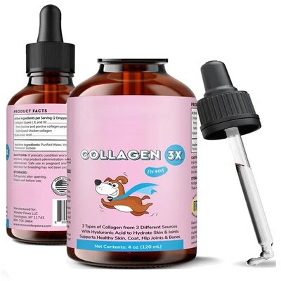 Premium Collagen for Dogs – Liquid Collagen for Dogs with Hyaluronic Acid - 4 oz - Image 1 of 4