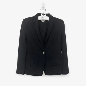 LOFT Einknopf Blazer Gr. 2 schwarz Baumwollmischung klassisch maßgeschneidert Karriere Büro - Bild 1 von 9