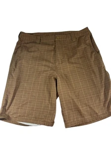 The North Face Mens Brown Plaid Shorts Size 34 Casual Outdoor Hiking Golf Cargo - Picture 1 of 10