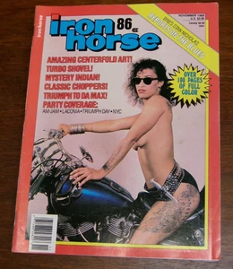 Vintage November 1989 IRON HORSE Magazine Babes Tattoos/Motorcycles #86 - Picture 1 of 2