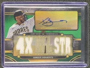 2024 Topps Triple Threads Xander Bogaerts Emerald Auto Relic Card /18 Padres - Picture 1 of 5