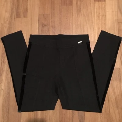 Calvin Klein Women’s Slim Leg Pants Elastic Waist Velour Side Detail Size M - Image 1 of 4