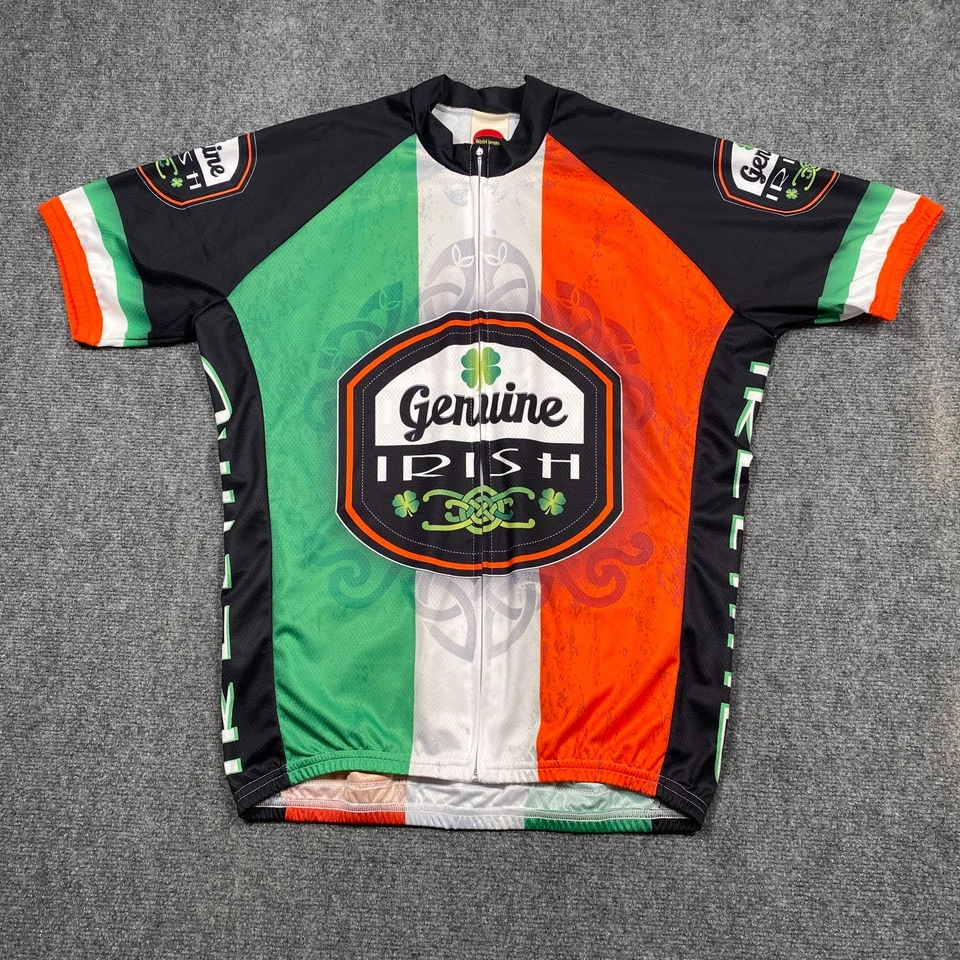Camiseta de ciclismo irlandesa genuína da World Jerseys adulto GG - Imagem 1 de 4