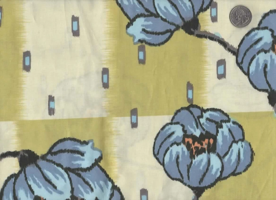 Lotus de Amy Butler para Rowan Fabrics "Lotus Stripe" - Raro 1 yarda - Fuera de existencia y difícil de encontrar Foto 1 de 4