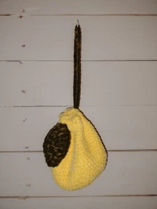 Bolsa de fruta de limón con cordón de ganchillo hecha a mano  - Imagen 1 de 3
