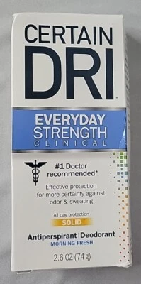 Certain Dri Everyday Strength Clinical Solid Stick утренний свежий аромат 2,6 унц    - Изображение 1 из 4