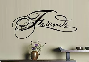 Friends Italic decalcomania vinile decorazione casa 12" x 27" - Foto 1 di 1