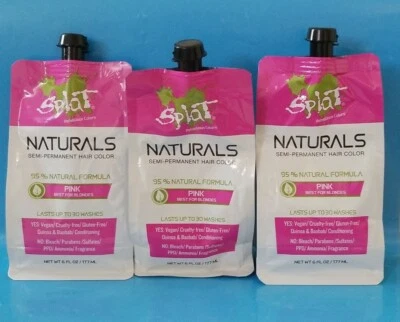 Color de cabello semipermanente Splat NATURALS para RUBIO 6 oz - LOTE DE 3 Foto 1 de 4