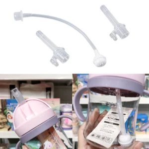 Children Water Cup Straw Liquid Silicone Sippy Drink Feeding Bottle Accessor FT - Picture 1 of 11