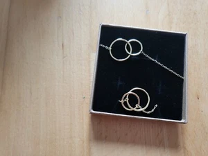 Schönes zartes MW Schmuck Set,Halskette und Armband,18K vergoldet,Neu/OVP - Bild 1 von 3
