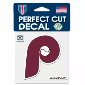 PHILADELPHIA PHILLIES PERFECT CUT COOPERSTOWN DECAL 4"X4" WINDOWS PHONE LAPTOP - Picture 1 of 1