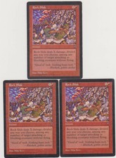 ROCK SLIDE X3  MTG MAGIC GATHERING  N-MINT  VISIONS  C11