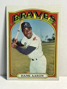 1972 Topps Hank Aaron HOF Braves Nice Baseball Card # 299 High Condition  Braves - Picture 1 of 2