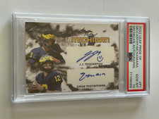 2022 Leaf MICHIGAN Wolverines JJ McCARTHY Cade McNamara AUTO Signed Card PSA 10