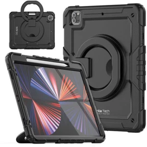 Armour Case For iPad Pro 12.9 6th Gen/10th Gen 10.9/Air 5/11 2022 4th Hand Strap - Picture 1 of 230