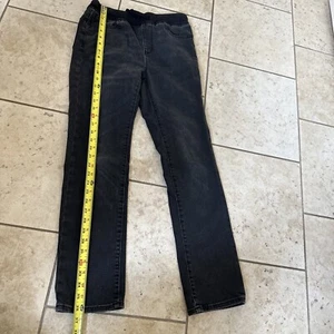Old Navy black youth pull on slim denim youth size XL jeans - Picture 1 of 9