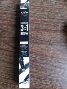 Lápiz de cejas en polvo NYX Sourcils 3 en 1 rímel rubio nuevo en paquete envío gratuito A4 - Imagen 1 de 1