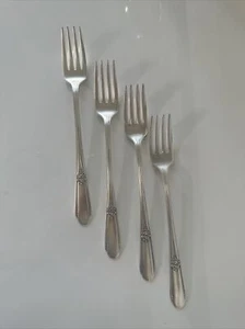 Lote de 4 horquillas Wm Rogers vintage cubiertos AI Plus IS fruta/floral - Imagen 1 de 6