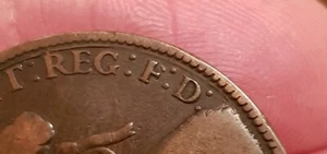 MUY RARO 1860 ROTO TIPO F VICTORIA PENIQUE (P55) DETALLE CLARO  - Imagen 1 de 4