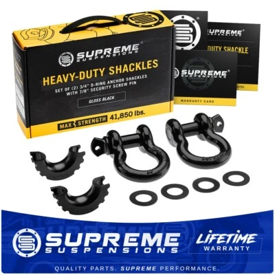 Off Road Strong 3/4" D-Ring Anchor Shackle 7/8" Pin 2x Safe Recovery Towing Gear - Image 1 of 4