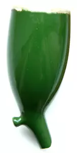 Antiguo tazón de pipa para fumar de cerámica blanca arcilla color verde - Imagen 1 de 5